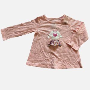 First Impressions infant Long Sleeve Shirt-'Cutie'-Pink-Size 6-9 Months-NWT